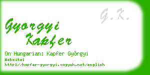 gyorgyi kapfer business card